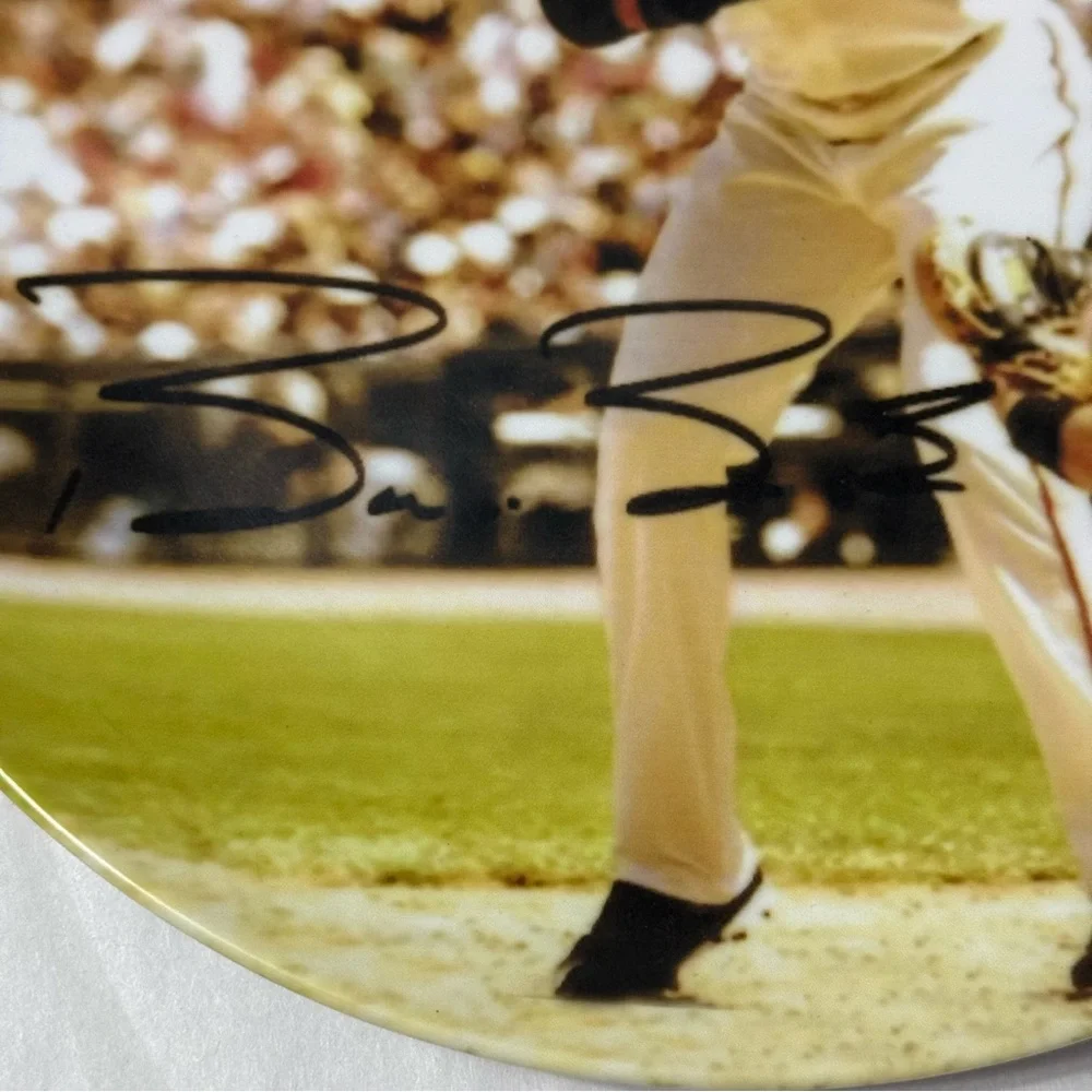San Francisco Giants Barry Bonds Baseball Collector's Plate Printed Autograph